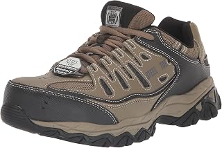 Skechers Mens Cankton Lace Up Athletic Steel Safety Toe Construction Shoe