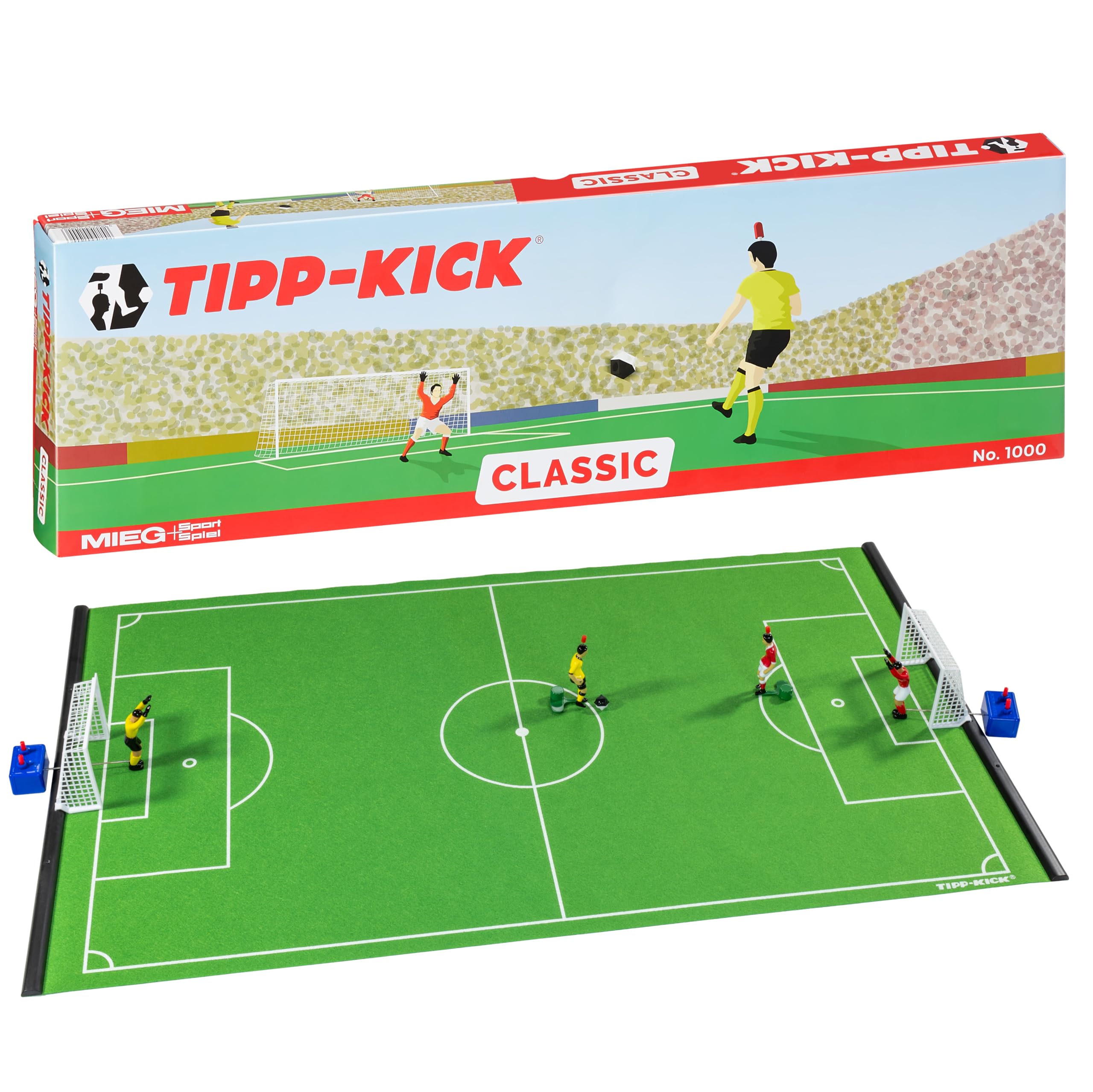 TIPP-KICK Classic 80x47 cm - Ready-to-play Table Football Game Set with 2x Playe