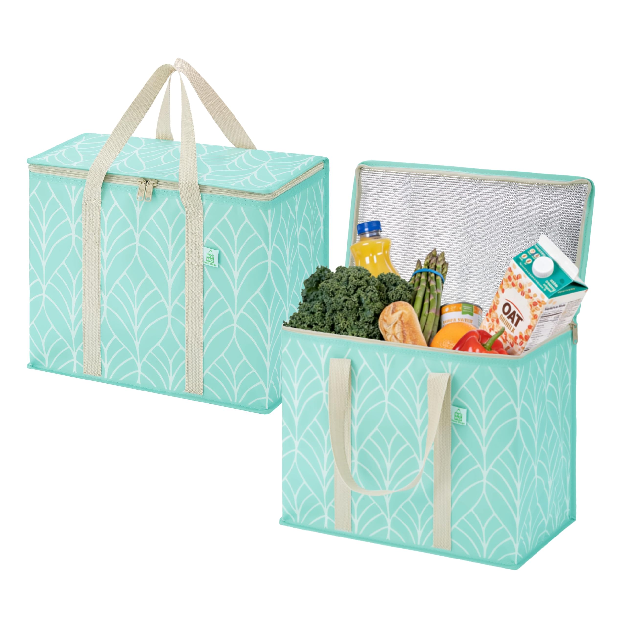 VENO Insulated Shopping Bag with Removable Reinforced Base, Grocery Store, Insul