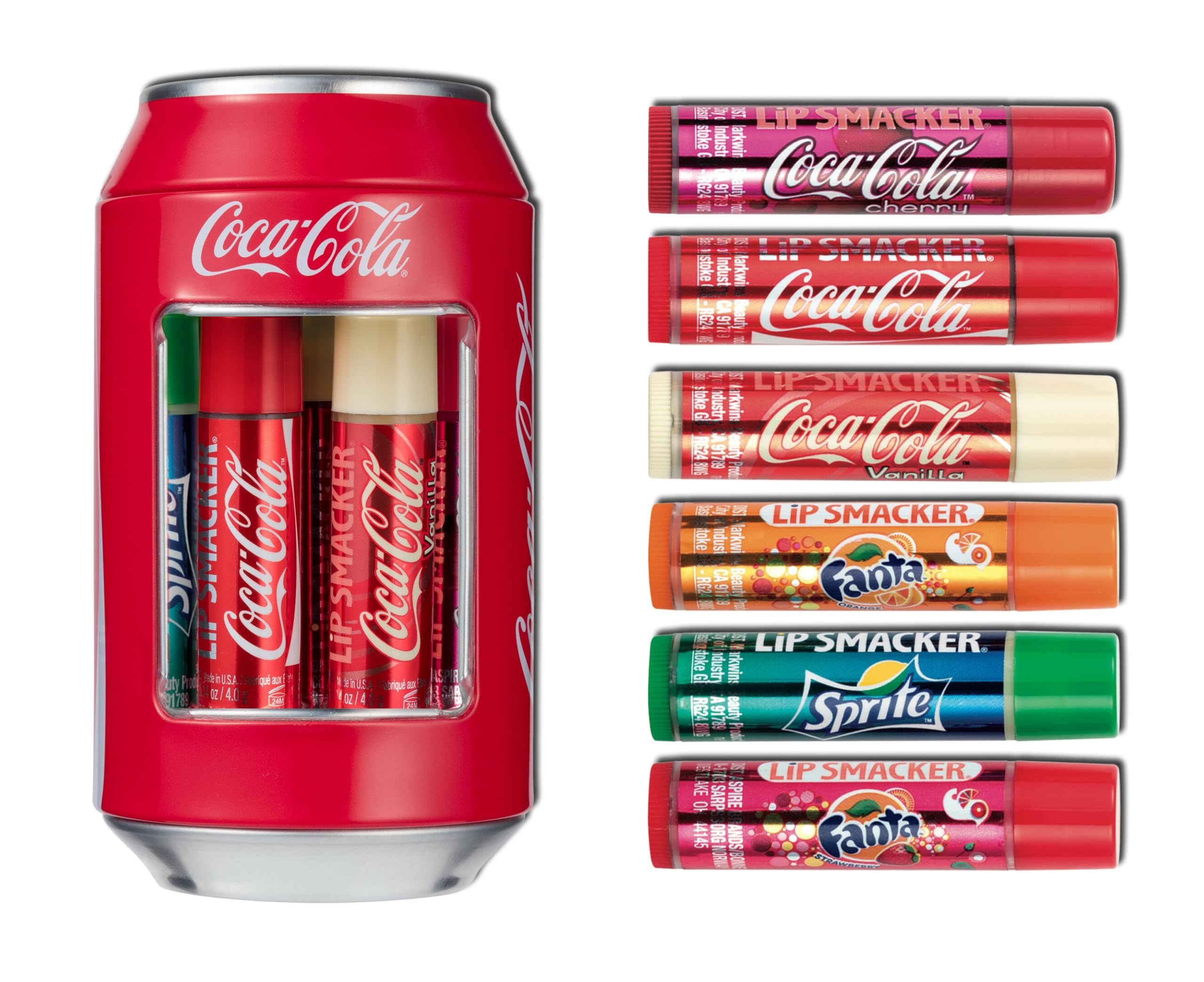 Lip Smacker Coca-Cola Tin Collection – Set of Children's Moisturizing Lip Balm o