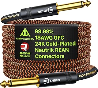 Pro Series Guitar Cable 20ft,Muti-Shielded Noise-Free