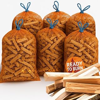 15KG Kiln Dried Kindling Wood - Large Box, Natural Firelighters For Woodburning Stove, Log Burner, Open Fire Pit, Camping BBQ Pizza Oven. Fire Starters Ready To Burn (15kg)