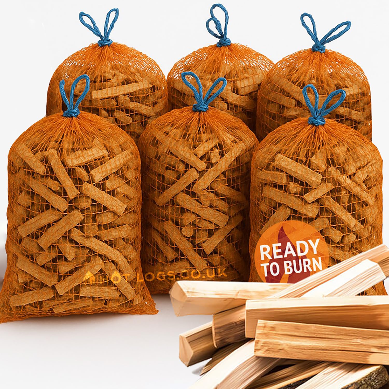 15KG Kiln Dried Kindling Wood - Large Box, Natural Firelighters For Woodburning 