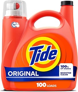 Tide Laundry Detergent Liquid, Original Scent, Works on 100% of Common Stains, Laundry Soap, Liquid Laundry Detergent, 100 Loads, 3.9 L