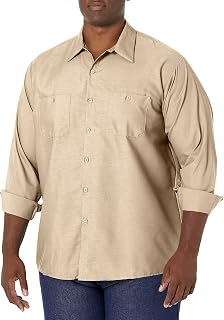 Red Kap Men's Short Sleeve Geometric Microcheck Shirt Work Utility Shirt