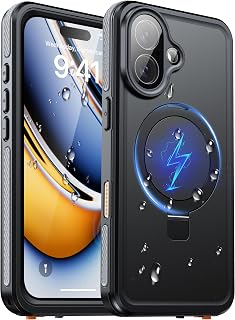 Oterkin Magnetic Stand for iPhone 17 Case Waterproof IP68, Black