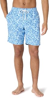 Amazon Essentials Men's Swimming Shorts Long Swimming Trunks 23 cm with Mesh Lining Pockets and Drawstring Closure