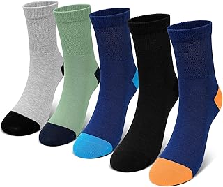 PUTUO Girls' Socks: Breathable and Seamless Cotton Socks for Girls, Wide Edge Socks for Children, 5 Pairs