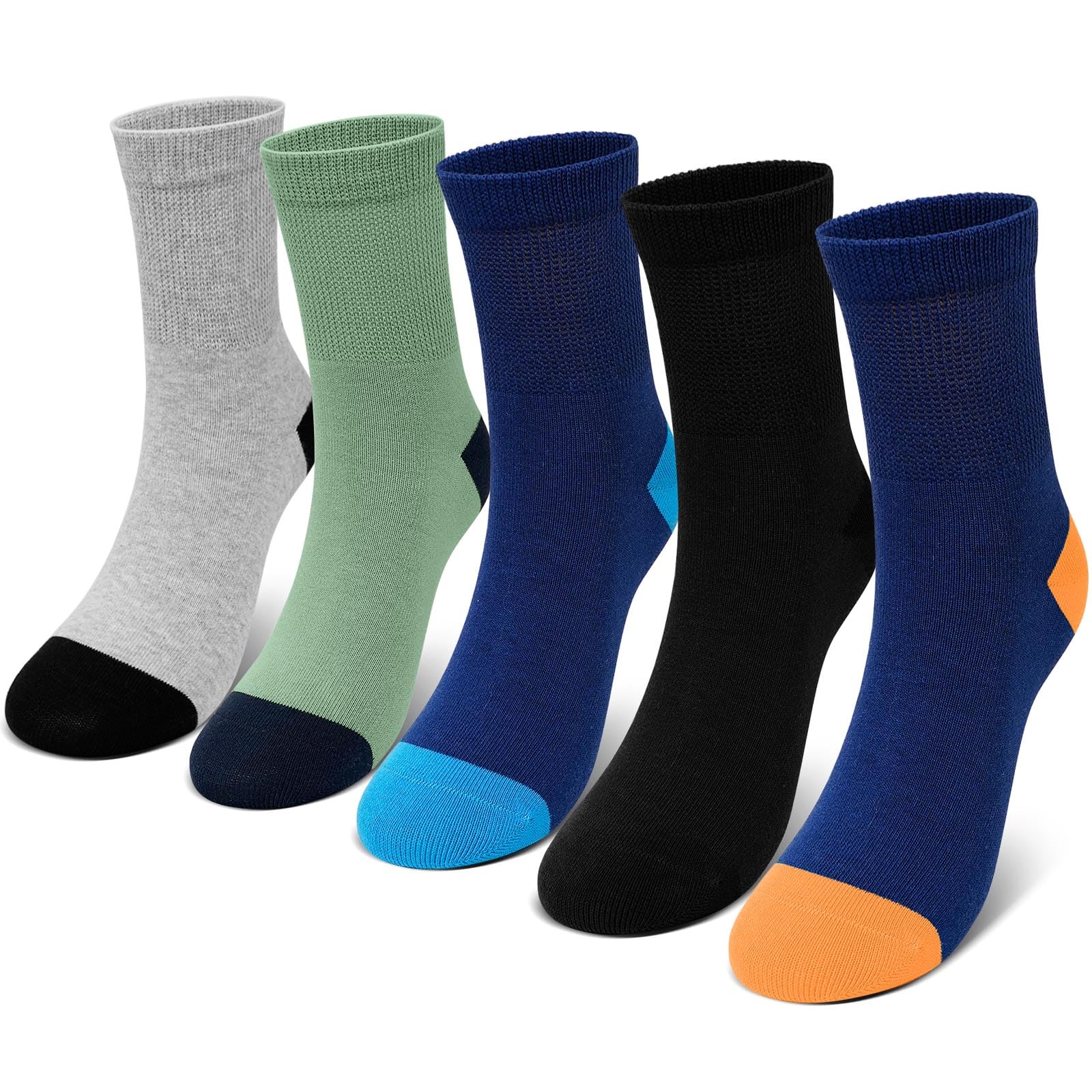 PUTUO Girls' Socks: Breathable and Seamless Cotton Socks for Girls, Wide Edge So