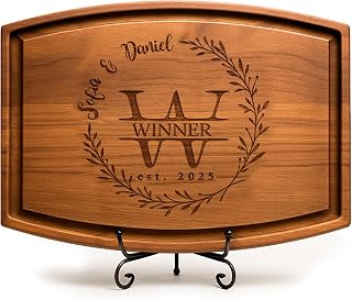 Personalized Cutting Board-Custom Cutting Board Wood Engraved Charcuterie Board-Personalized Wedding Gifts for Couple, Bridal Shower, Anniversary, Housewarming & Personalized Mothers Day Gift for Mom