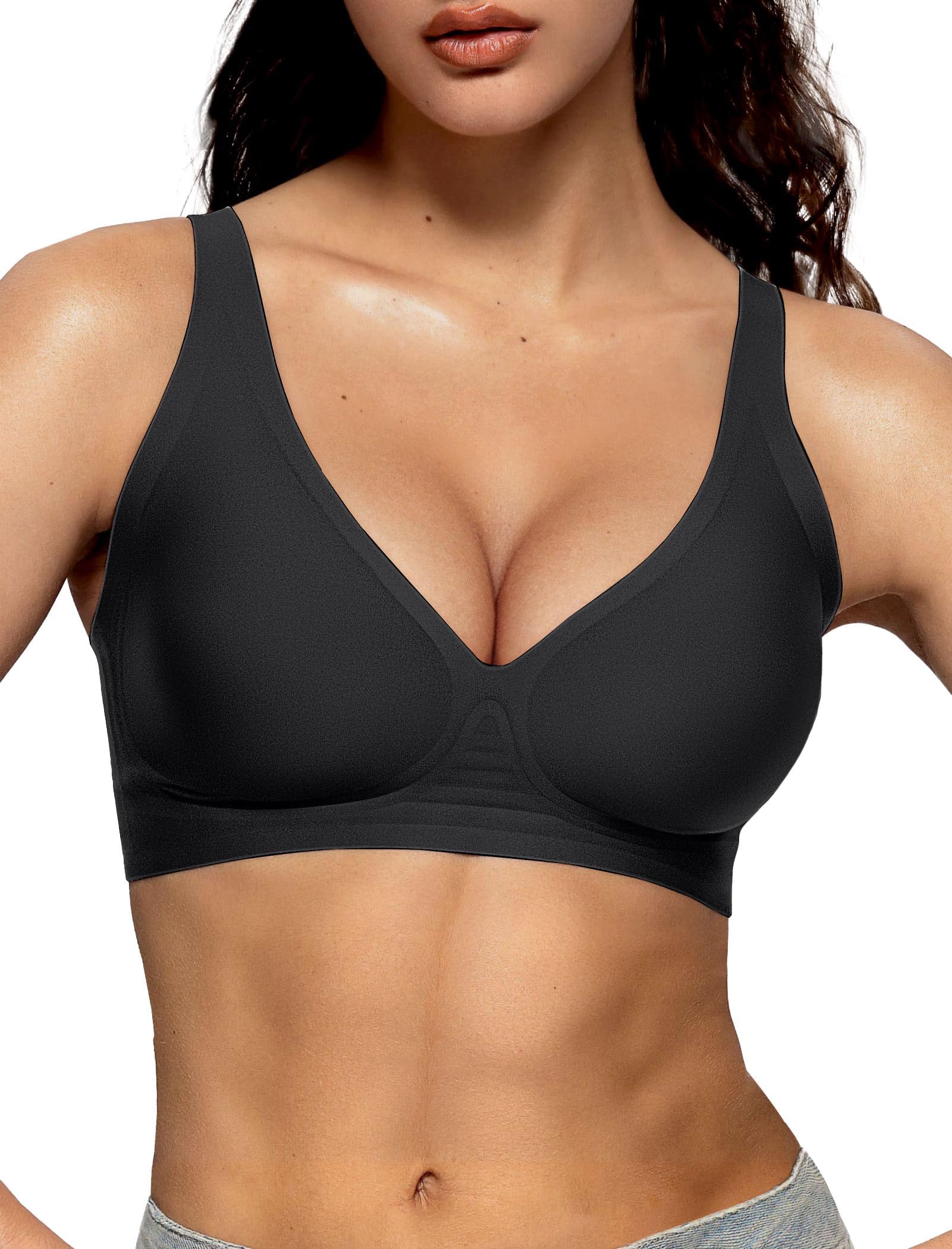 Vertvie Wireless Jelly Bras for Women Seamless Push Up
