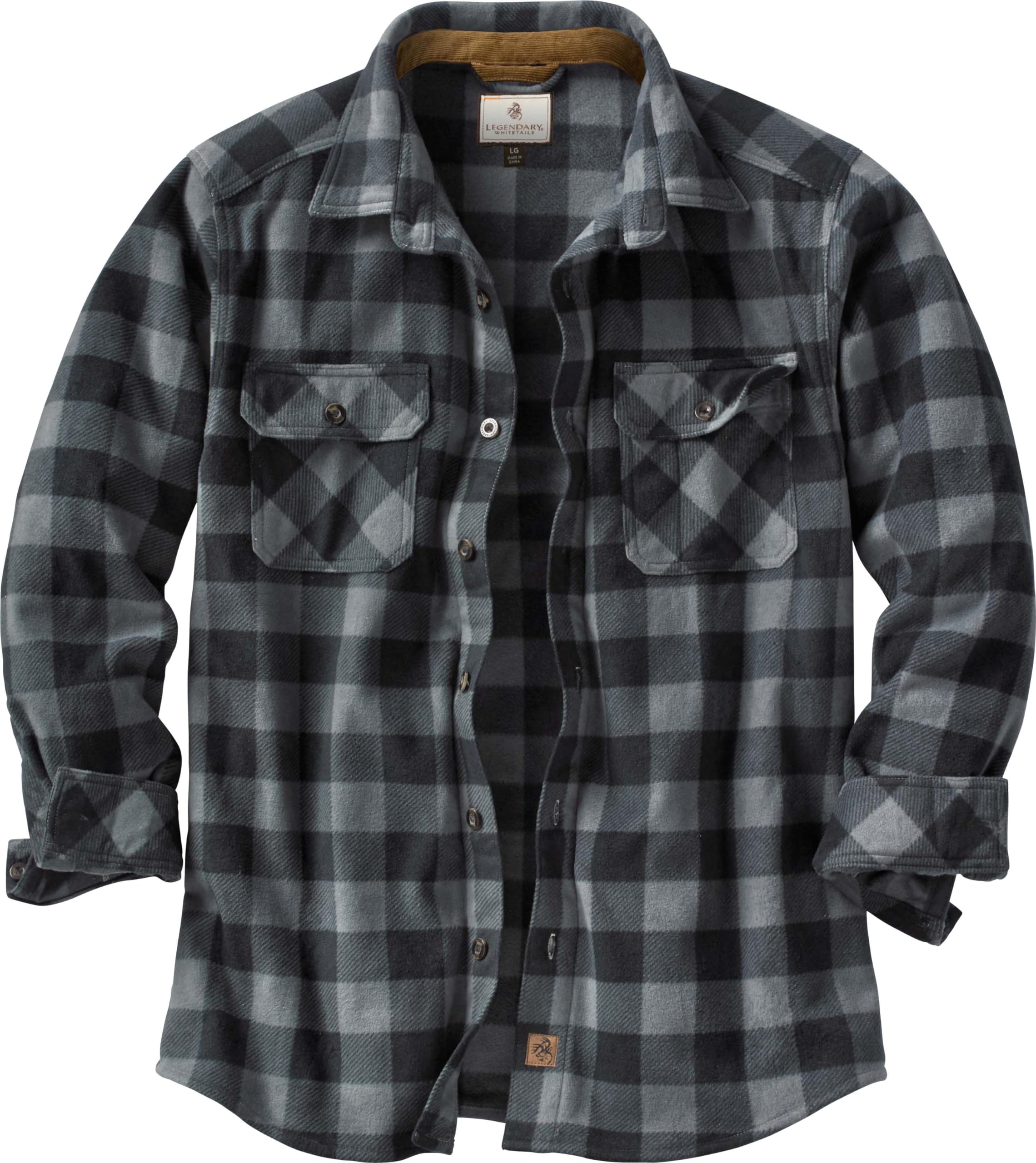Legendary Whitetails Navigator Men's Fleece Button Up Shirt Long Sleeve (Pack of