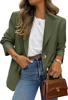 PRETTYGARDEN Blazer 2025 Women Business Casual Long Sleeve Lapel Open Front Work Jacket Blazer with Pockets