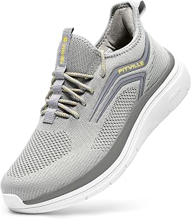 FitVille Mens Extra Wide Trainers Mesh Sneakers