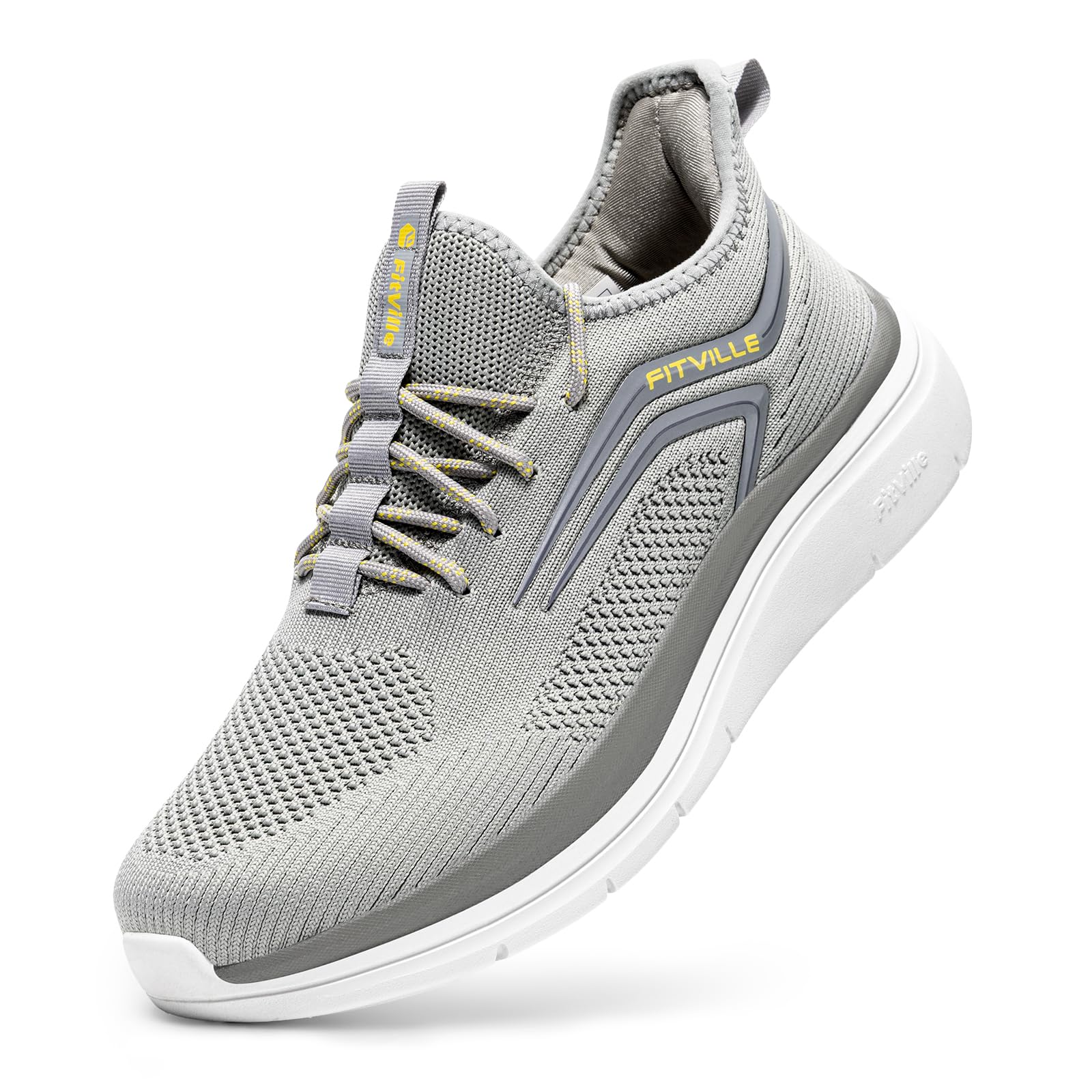 FitVille Mens Extra Wide Trainers Mesh Sneakers
