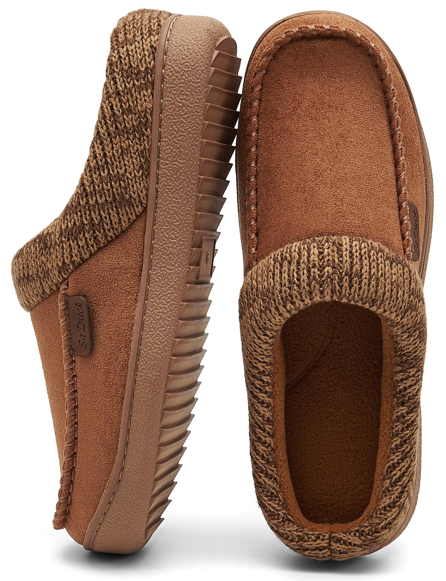 Men's Moccasin Slippers Clogs - House Slippers for Men with Arch Support and Mem