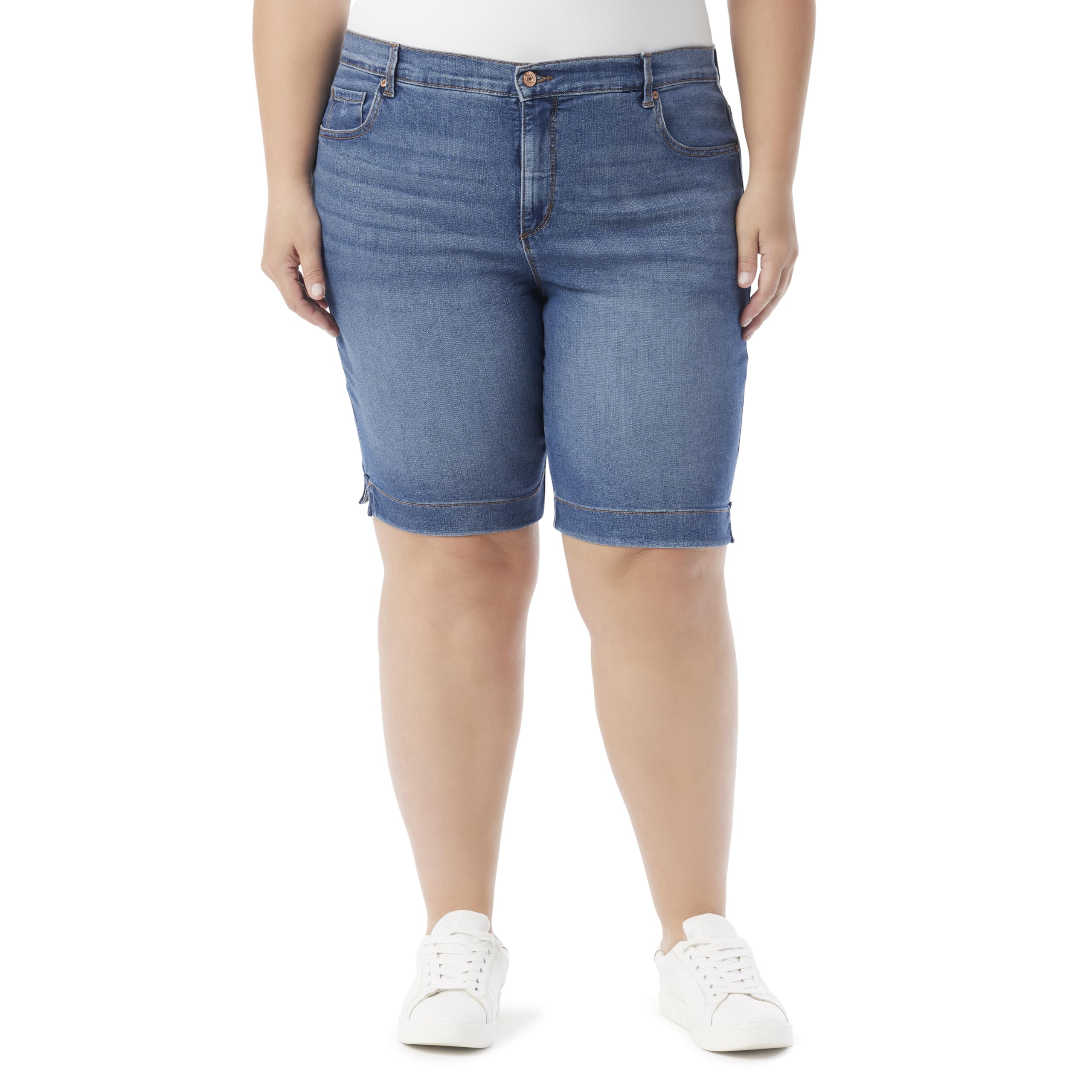 Gloria Vanderbilt Amanda Bermuda High Rise Short Plus - Women's Bermuda Shorts