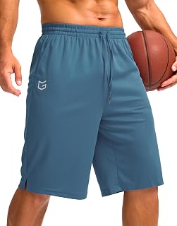 G Gradual Sports Shorts for Men with Pockets 11" Long Basketball Shorts Lightweight Quick Dry Fitness Shorts for Men