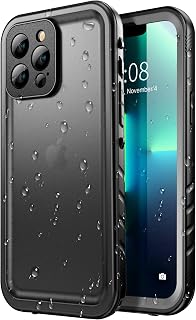 SPORTLINK for iPhone 13 Pro Max Waterproof 360 Full Body Case, Black