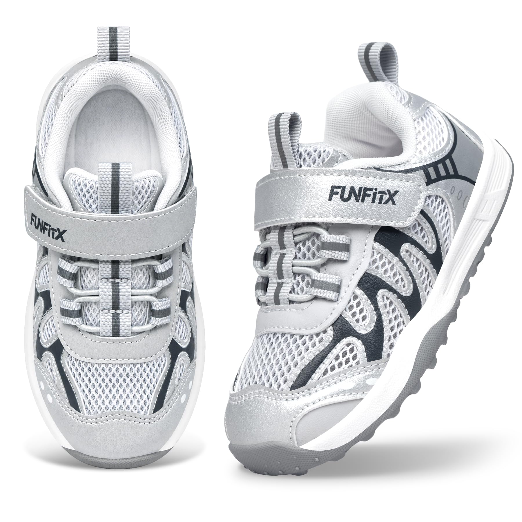 Toddler Running Shoes for Boys & Girls, Wide Toe Box Sneakers Size 4-8 | Breatha
