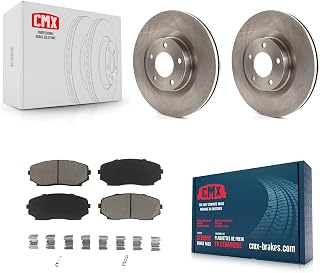 CMX Front Disc Brake Rotors And Ceramic Pads Kit Replacement For Ford Edge Lincoln MKX K8C-100581