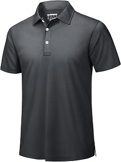 TACVASEN Mens Golf Polo Shirts Dry Fit Short Sleeve Collared Polos Performance Lightweight Casual Active Work T Shirts