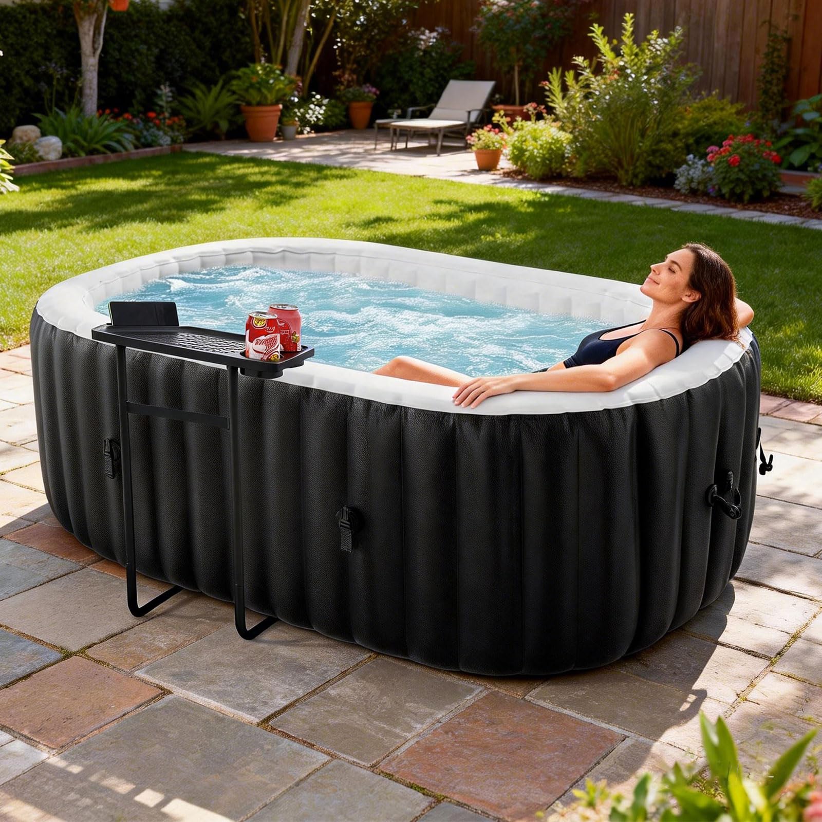 NAIZEA 2 Person Inflatable Hot Tub, Portable Outdoor Spa with Air Jets | Hot Tub
