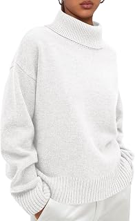 PRETTYGARDEN レディース タートルネック 長袖 ニットセーター
