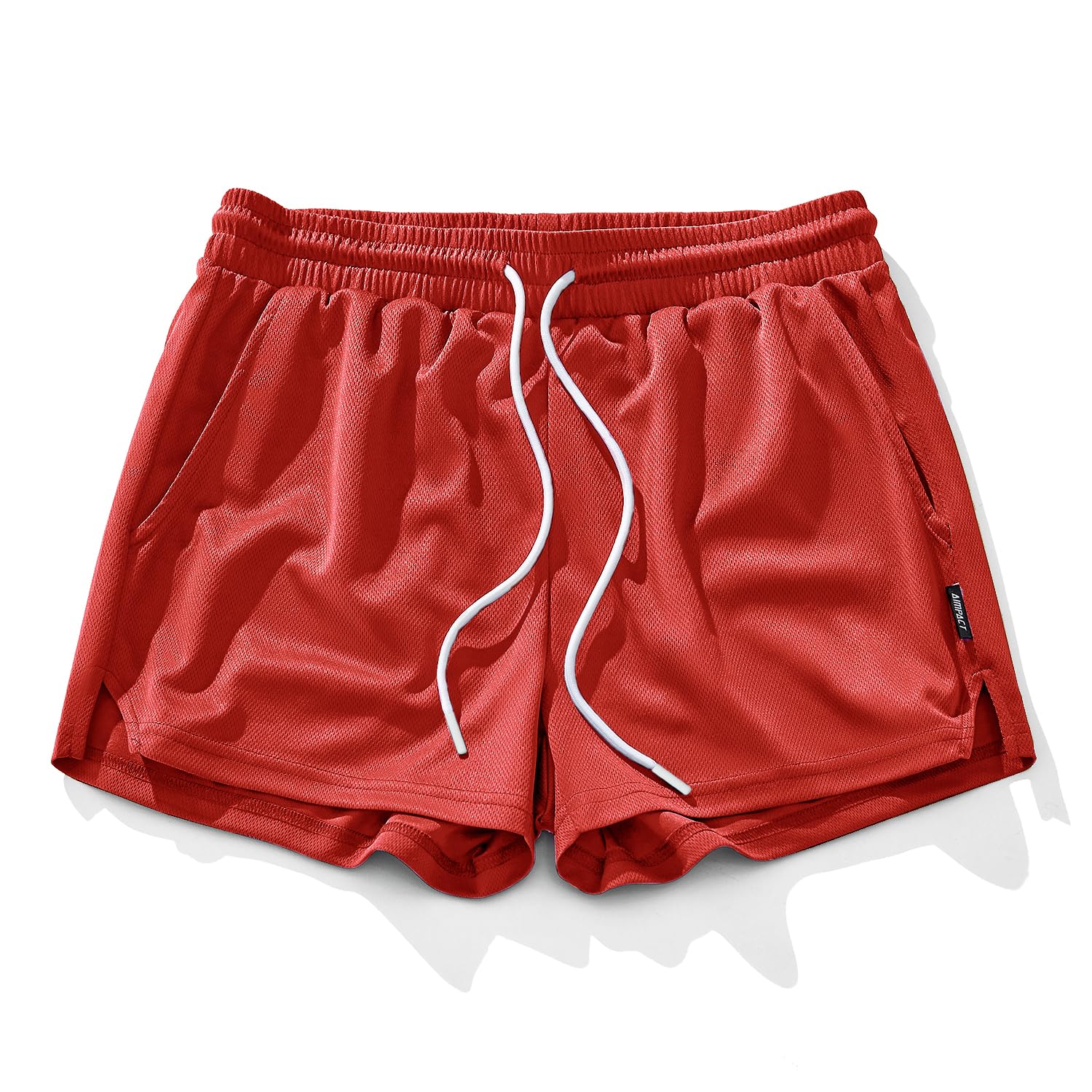 AIMPACT Mens Mesh Running Shorts Quick Dry Gym Athletic Workout Shorts with Pock