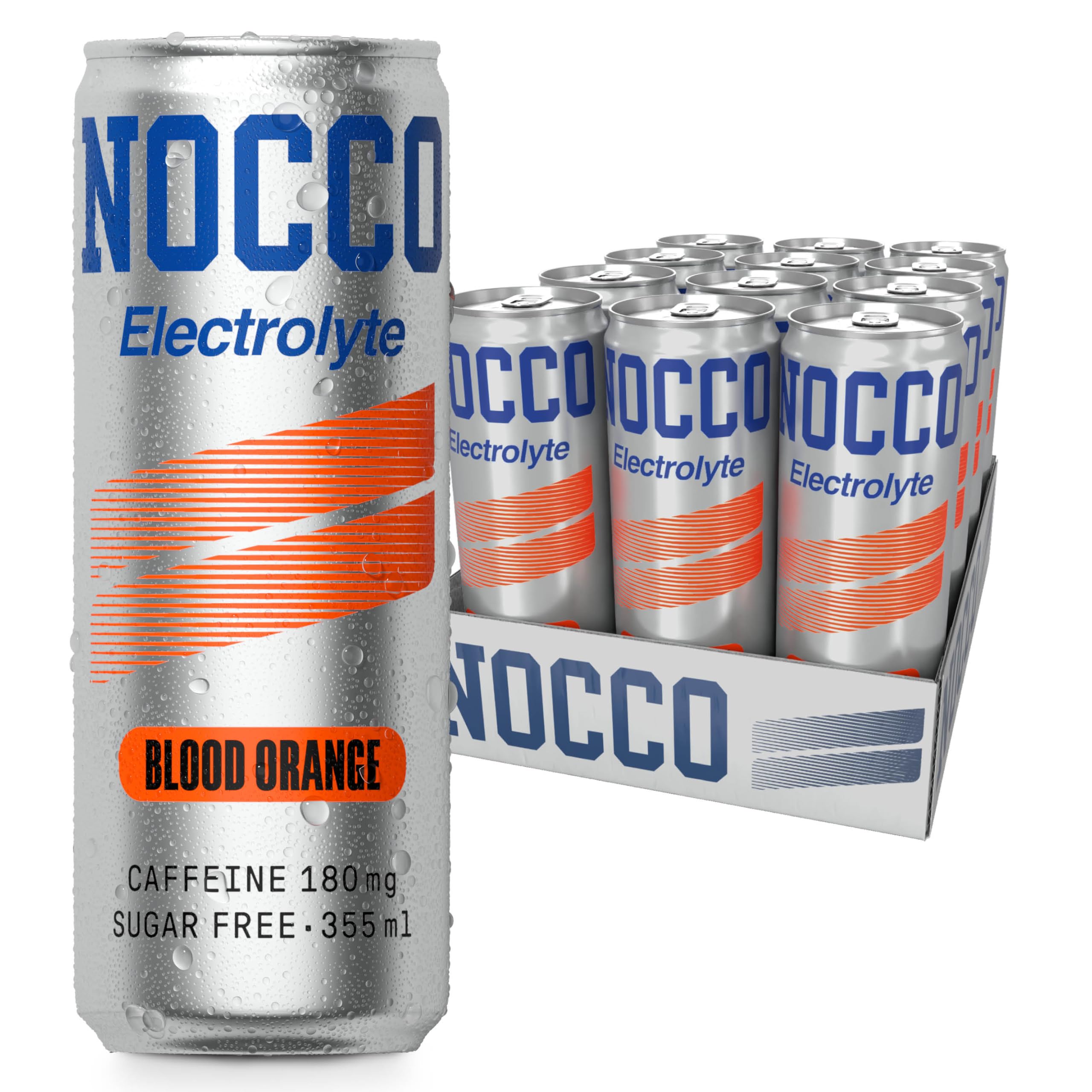 NOCCO Electrolyte Sugar Free Energy Drink – 180mg Caffeine with Magnesium, Potas