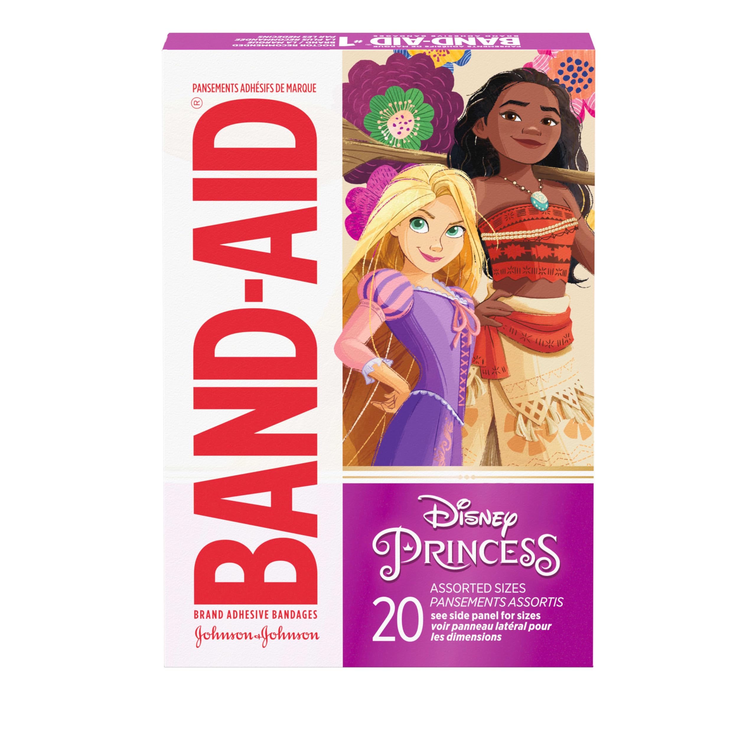 BAND-AID Brand Adhesive Bandages, Disney Princesses, Assorted, 20 Count | Fun De