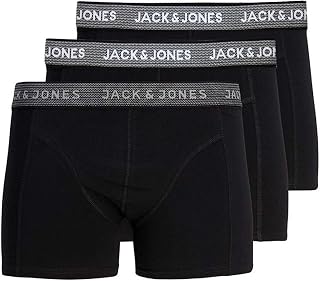JACK & JONES Male Boxer Shorts, Pack of 3, Plain
