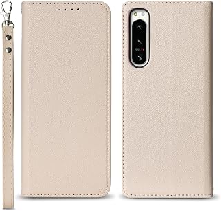 [Hamany] xperia 5 iv Case Notebook Type Xperia 5 iv Case Card Storage Smartphone Case docomo SO-54C / au SOG09 / 5 4th Generation Mobile Case Wallet Type Strap Shockproof Durable Abrasion Resistant