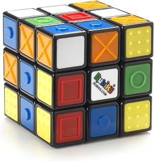 Rubik’s Cube Sensory Cube, Classic Brain Teaser Fidget Toy, for Adults & Kids Ages 7+