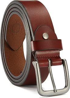 CHAOREN Mens Belts Casual for Jeans - Full-Grain Leather, Durable Cowhide