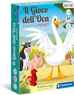 Clementoni dell'Oca-Pocket-Mazzo, Children's Cards, Tabletop Game, Board Game for the Whole Family, 2-6 Players, Ages 6 and up, Made in Italy, Multicoloured, 16295