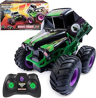 Monster Jam, Official Smash & Bash Grave Digger Remote Control Indoor & Outdoor Vehicle, 1:15 Scale Repairable Monster Truck, Kids Toys for Boy and Girls Ages 4 and up