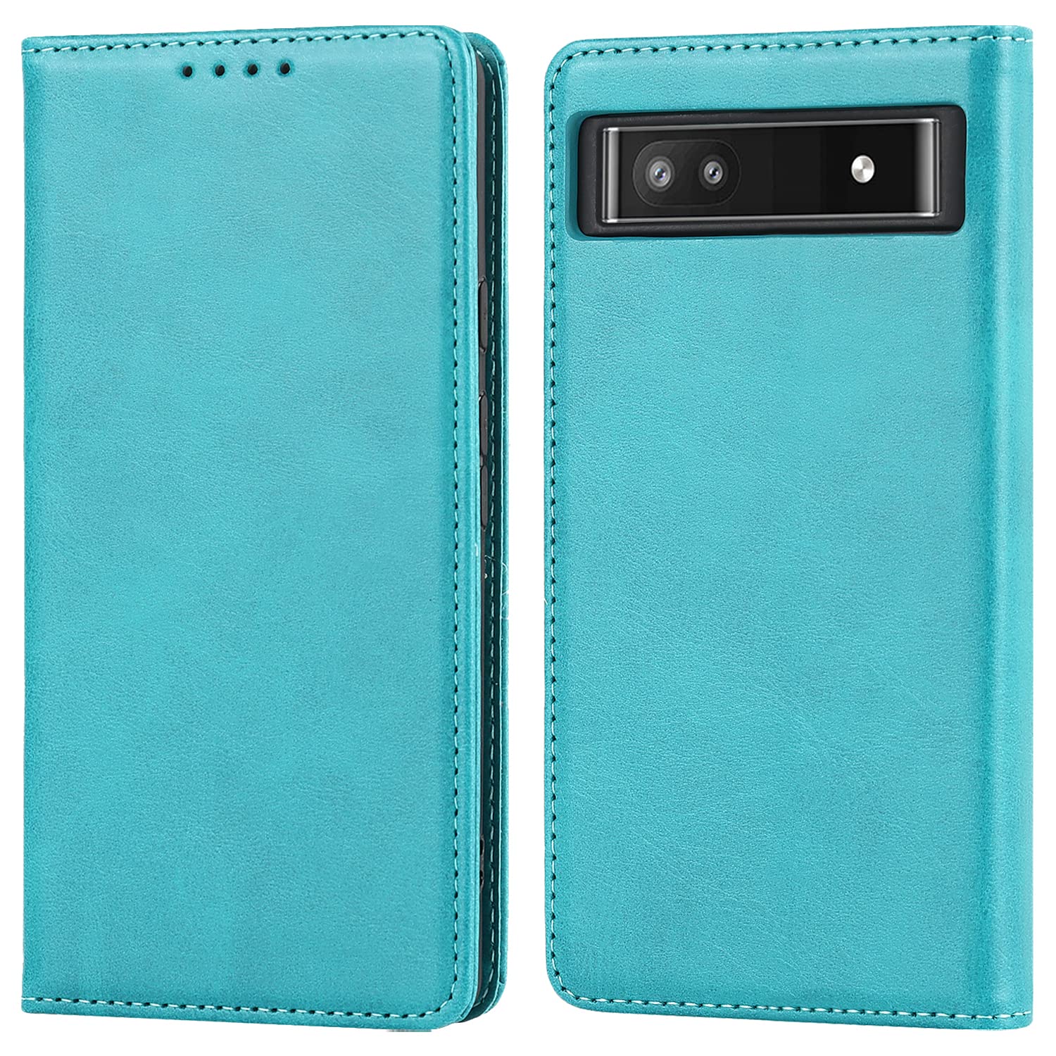 【Hamany】 対応 pixel 6a ケース 手帳型 グーグルピクセル6a ケース カード収納 -ファッションスカイブルー