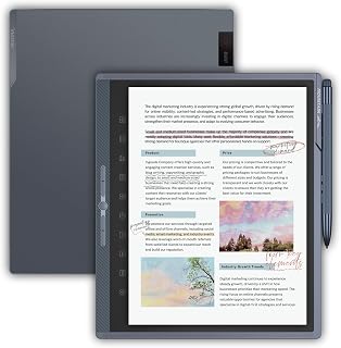 Penstar eNote Pro Color E-Ink Digital Notebook with Pen, 10.3” AI Note-Taking Paper Tablet, 8192 Pressure Levels, 128GB Storage, 6500mAh Battery, Ereader with Pen and Leather Folio Cover Buddle