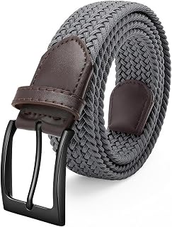 Fairwin Men's Elastic Belt Stretch Braided Belt 3.3 cm