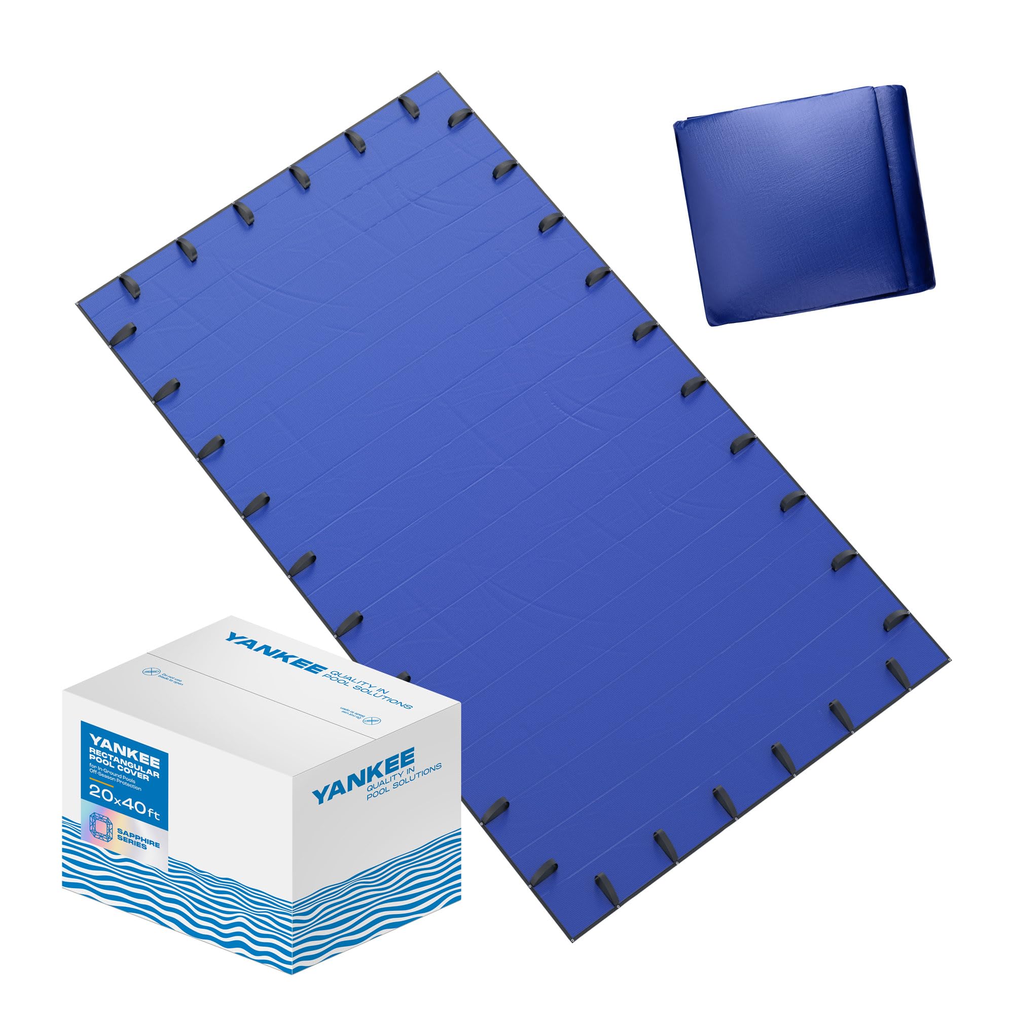 Yankee Sapphire Series 20x40 ft Rectangular Inground Pool Cover - Extra Thick & 
