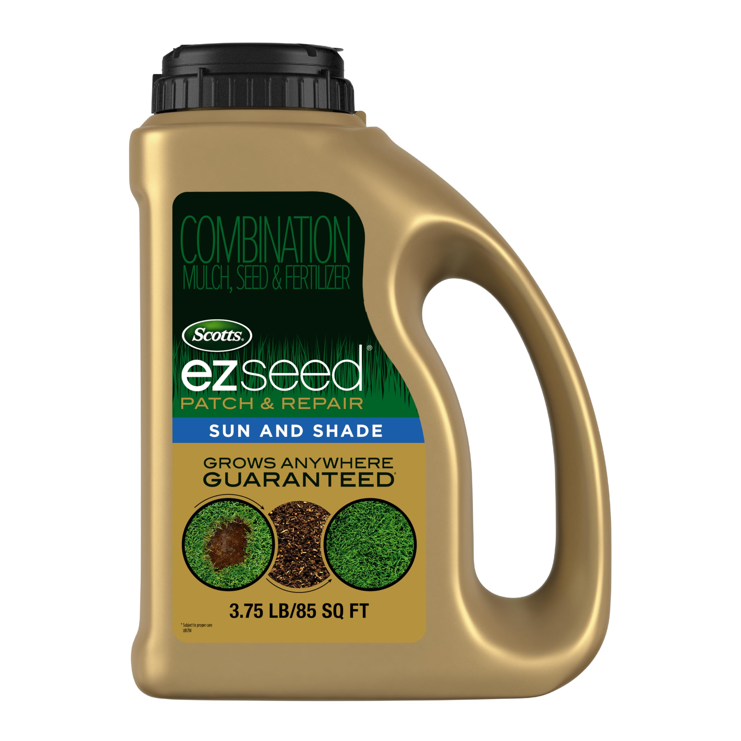 Scotts EZ Seed Patch & Repair for Sun and Shade, 3.75 lbs. | Combination Mulch, 