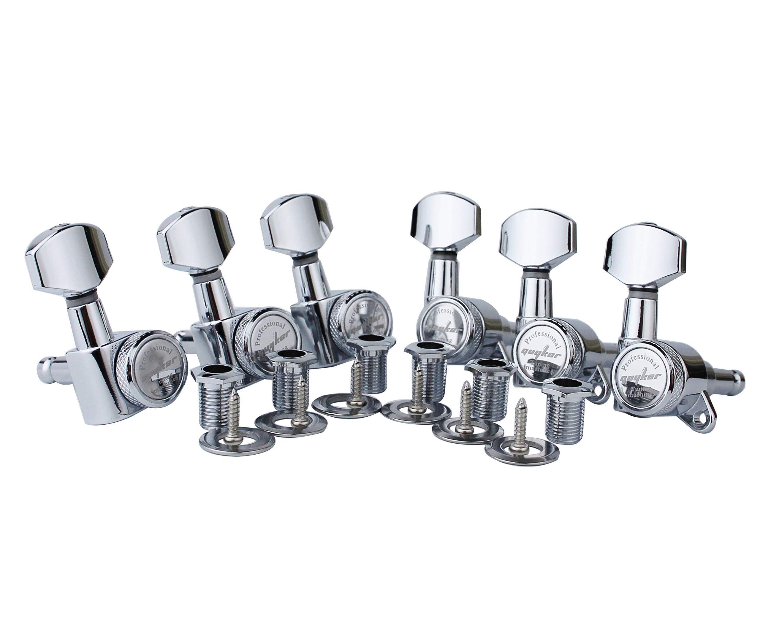 Guyker Guitar Locking Tuners (6 for Right) - 1:18 Lock String Tuning Key Pegs Ma