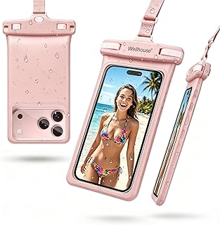 wellhouse 3D Waterproof Phone Pouch with Lanyard,Premium TPU100FT Deep Waterproof Phone Case for iPhone 17 16 15 14 13 12 Pro Max XS Samsung,Snorkeling, Surfing, Kayaking,Skiing,Hot Springs