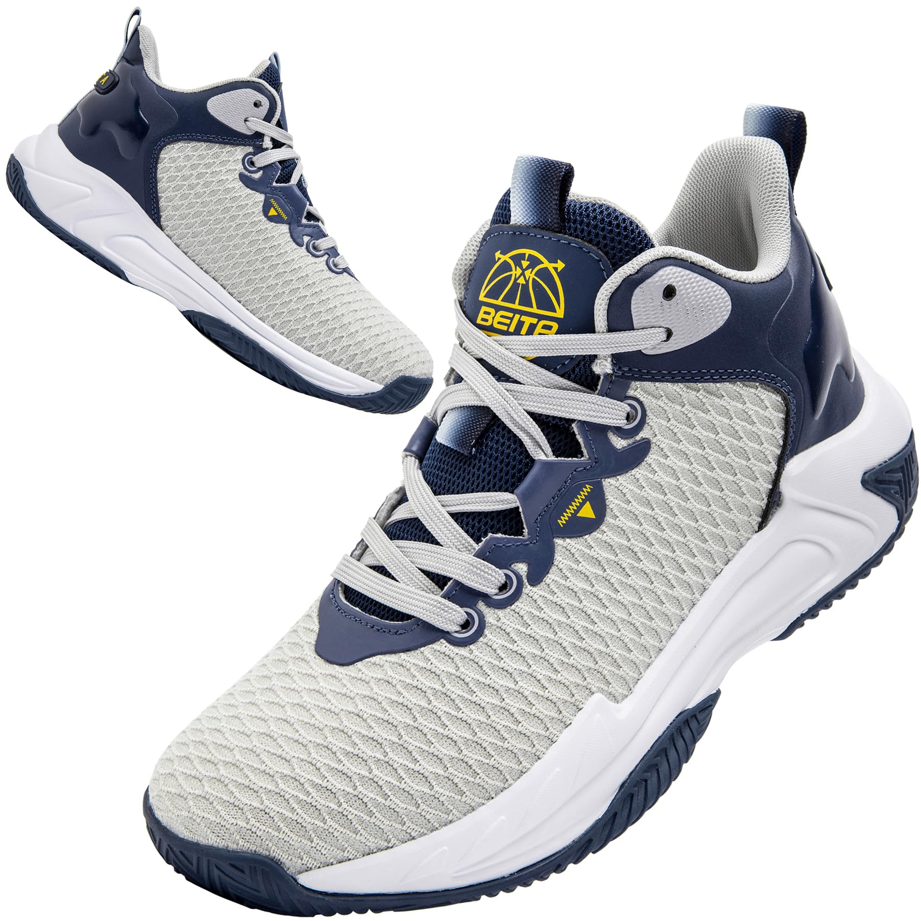 Basketball Shoes for Men High Upper Sneakers Breathable Sports Shoes Anti Slip