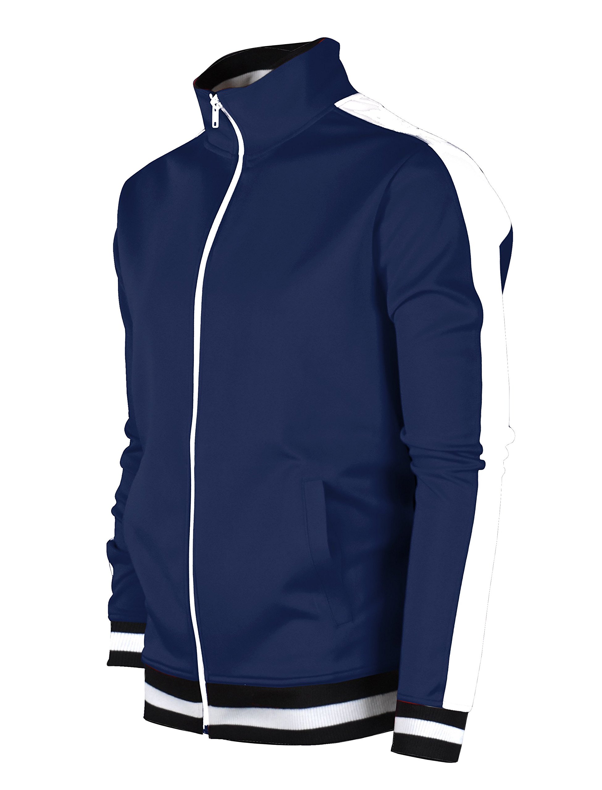 Screenshotbrand Men's Top Quality Hiphop Style Slim Track Jacket with Side Ties