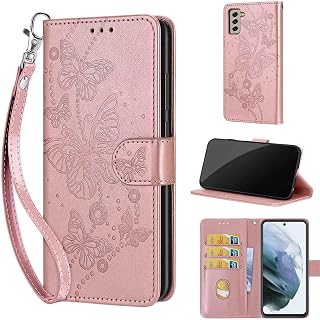 TOMYOU Mobile Phone Case for Samsung Galaxy S21 FE Case, Butterfly Rose