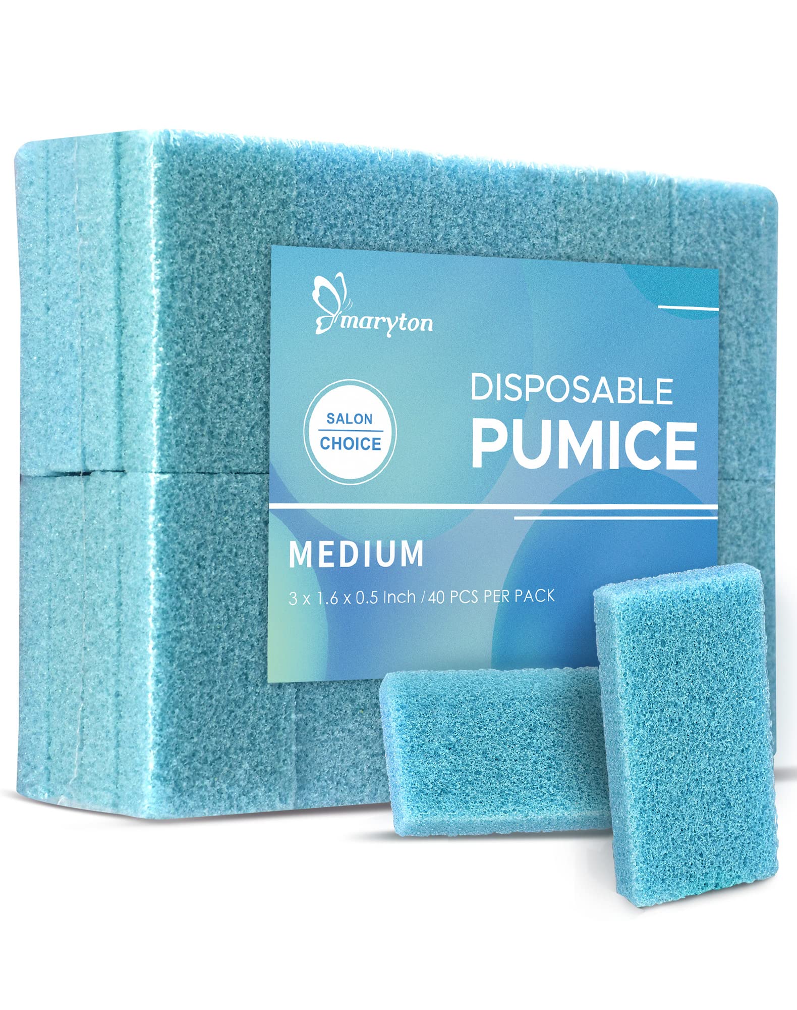 Maryton Disposable Foot Scrubber Pedicure Pumice Stone for Feet, 40PCS