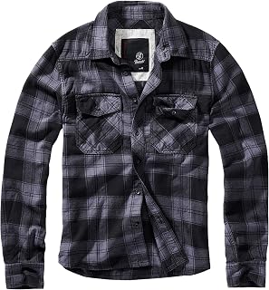 Brandit Plaid Shirt Men Flannel Shirt