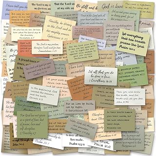 Bible Verse Stickers, Vintage Christian Quotes (120 PCS Unique (Mix 1)) | Typewriter Scripture, Inspirational Quote Sticker for Scrapbooking, Water Bottle, Laptop, Bible Study Supplies